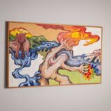 Abstract painting of a figure under the sun - 1 of 2