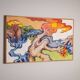 Peinture abstraite d'une figure au soleil n°1