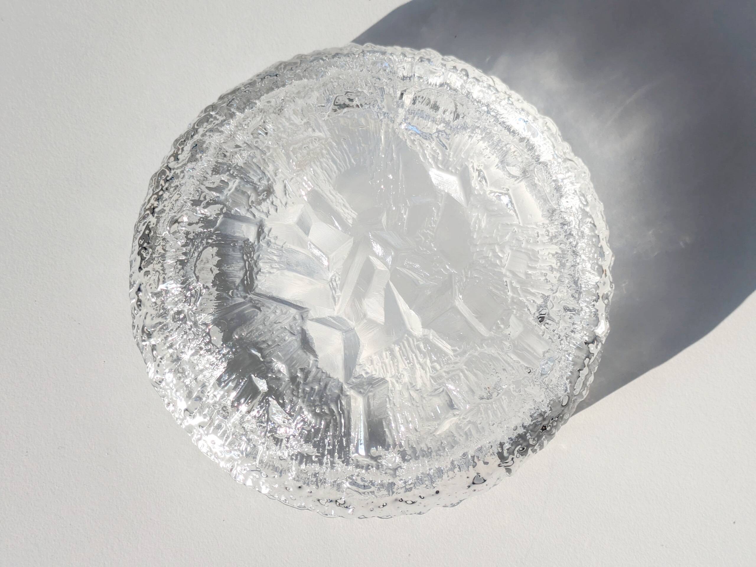 Glass bowl "Lunaria", Tapio Wirkkala for Iittala, 1970s