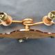 Copper wall lamp with 1940s Art Deco shades.