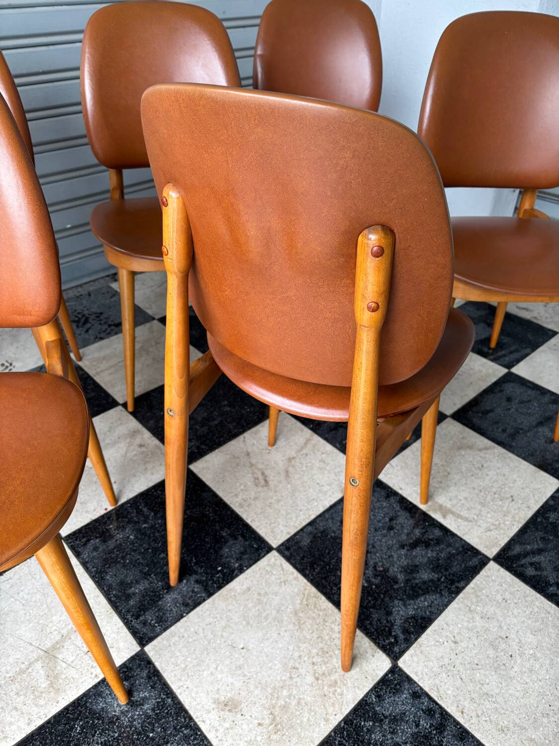 Series of 8 Pegase chairs by Baumann