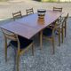 Table avec rallonges en teck, style scandinave, édition eros, vers 1960, dimensions 227x 90 cm