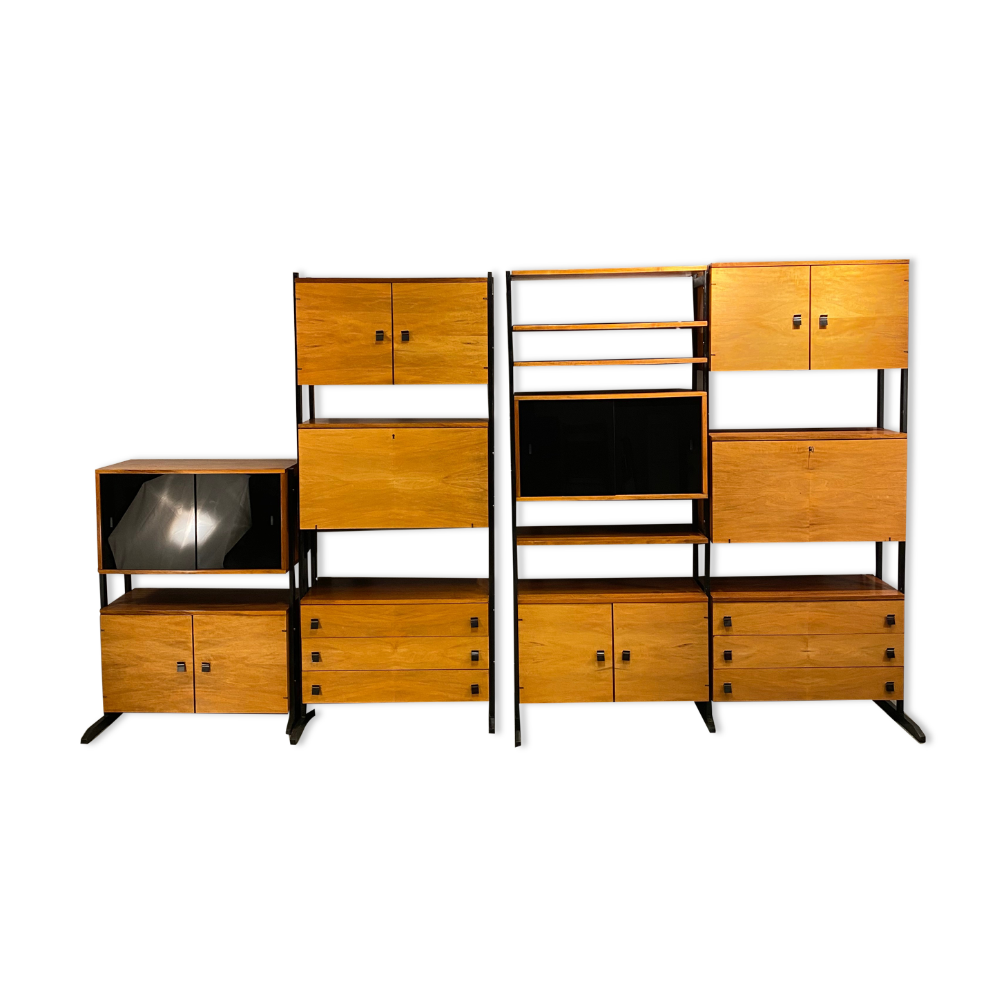 Book case Modular Walnut vintage 60’