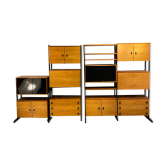 Book case Modular Walnut vintage 60’