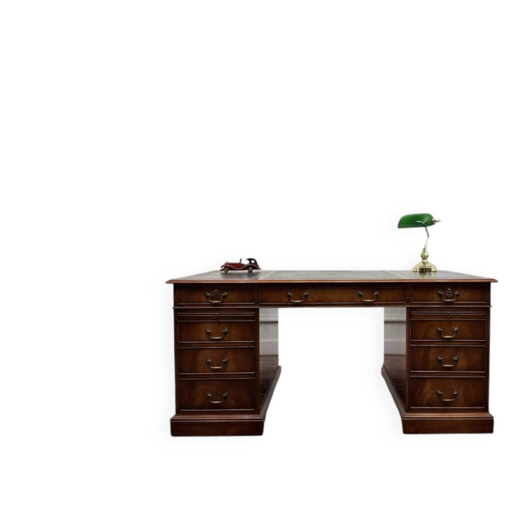 Classic English Desk with Black Inlay