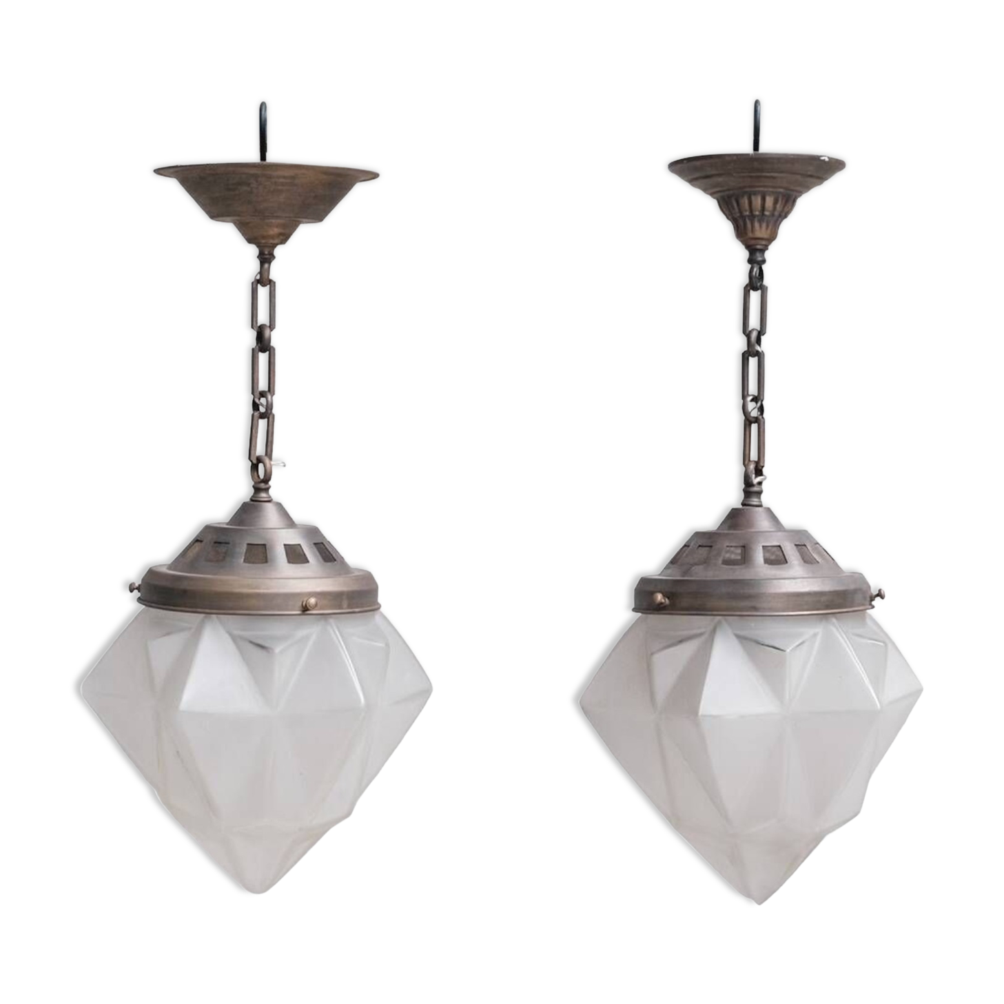 Mid-century large glass pendant(s)