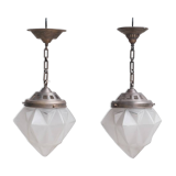 Mid-century large glass pendant(s)