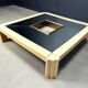 Vintage lacquer coffee table by Alain Delon for Maison Jansen, 1970s