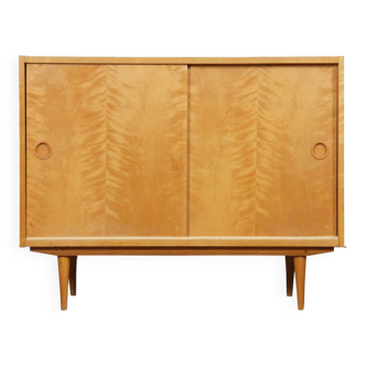 Vintage chest of drawers with sliding doors by Drevozpracujici zavody, 1970