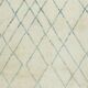 Moroccan Tulu Rug in Beige and Teal Blue Colors, 100% Wool, Beni Ourain Carpet