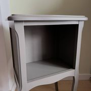Unique renovated wooden side table - chic country style