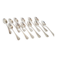 Silver dessert or coffee spoons, "Boulenger", Baguette pattern