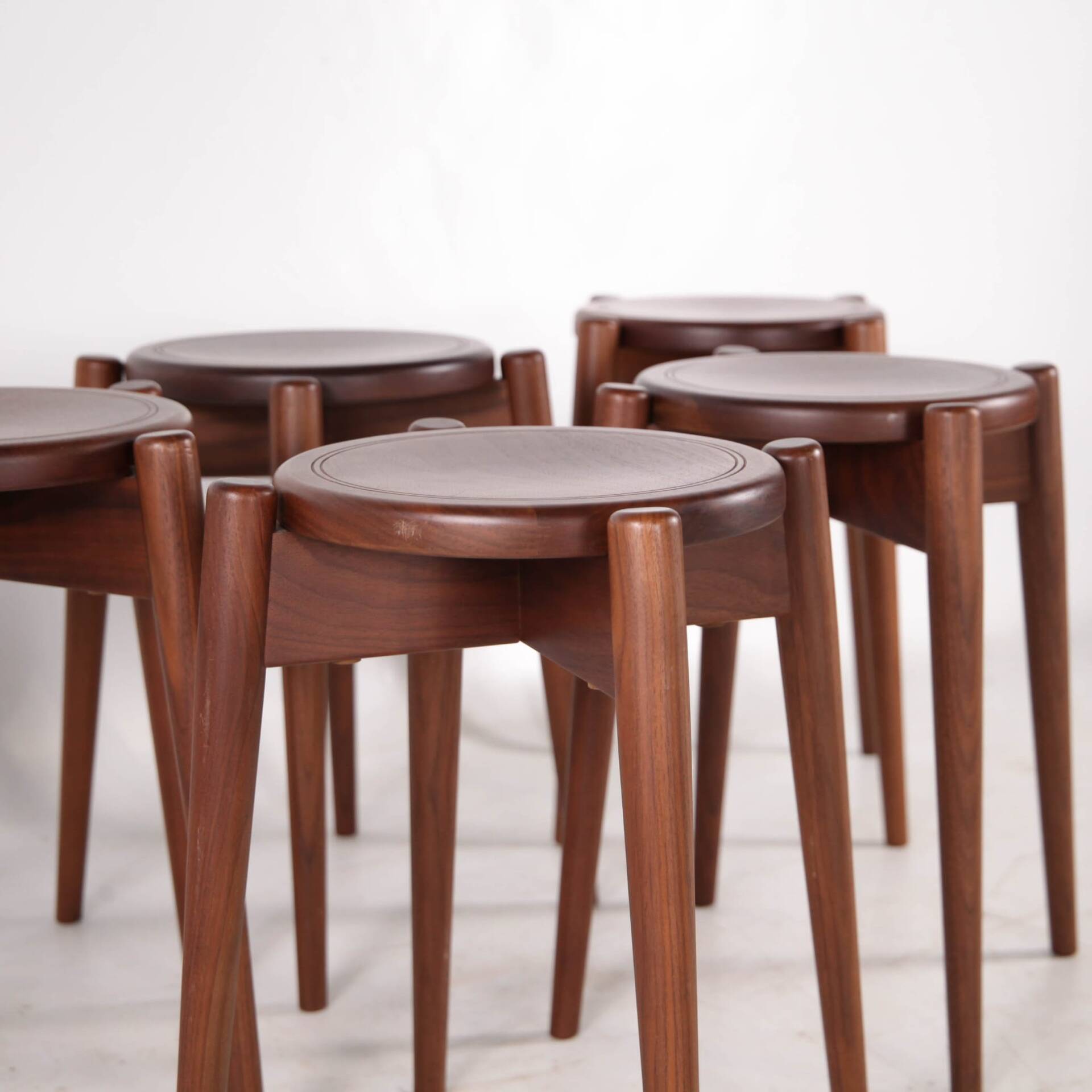 Set of 6 Japanese stools