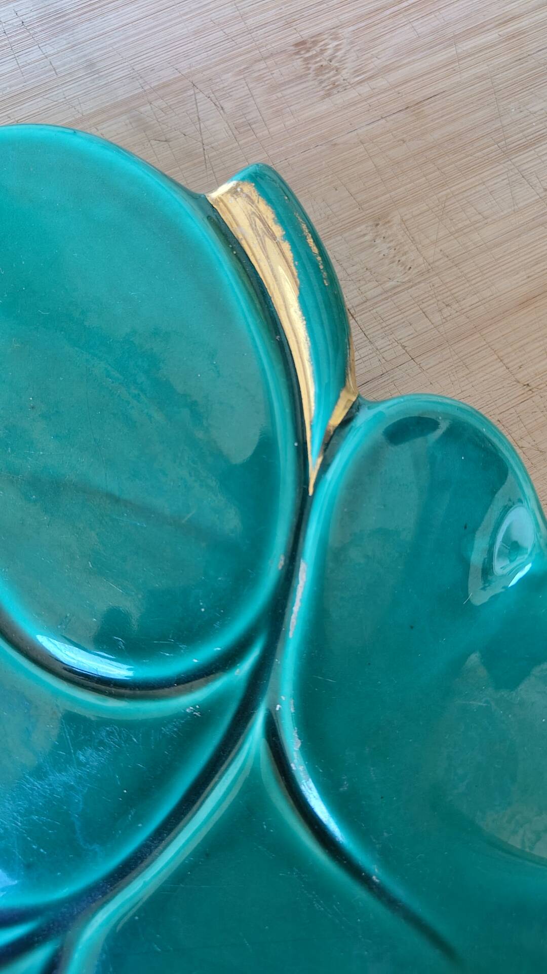 Green ceramic plate Vallauris