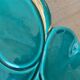 Green ceramic plate Vallauris