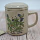Old herbal tea in glazed stoneware Mentha piperita