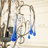 Lustre italien vintage Murano années 60-70, métal doré