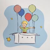 Antoine de Saint-Exupéry: The Little Prince in a Balloon, lithograph