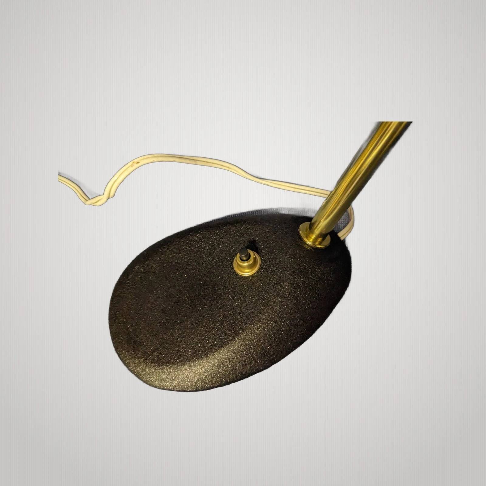 Large articulated desk lamp by Jean Boris Lacroix from the 1950s. Size.