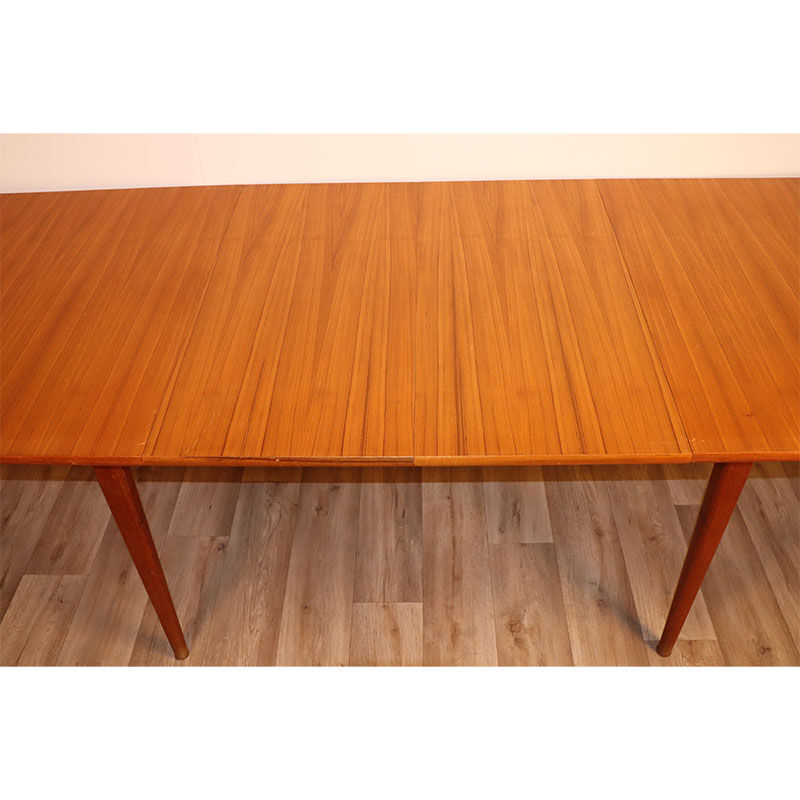 Scandinavian expandable teak dining table circa 1960