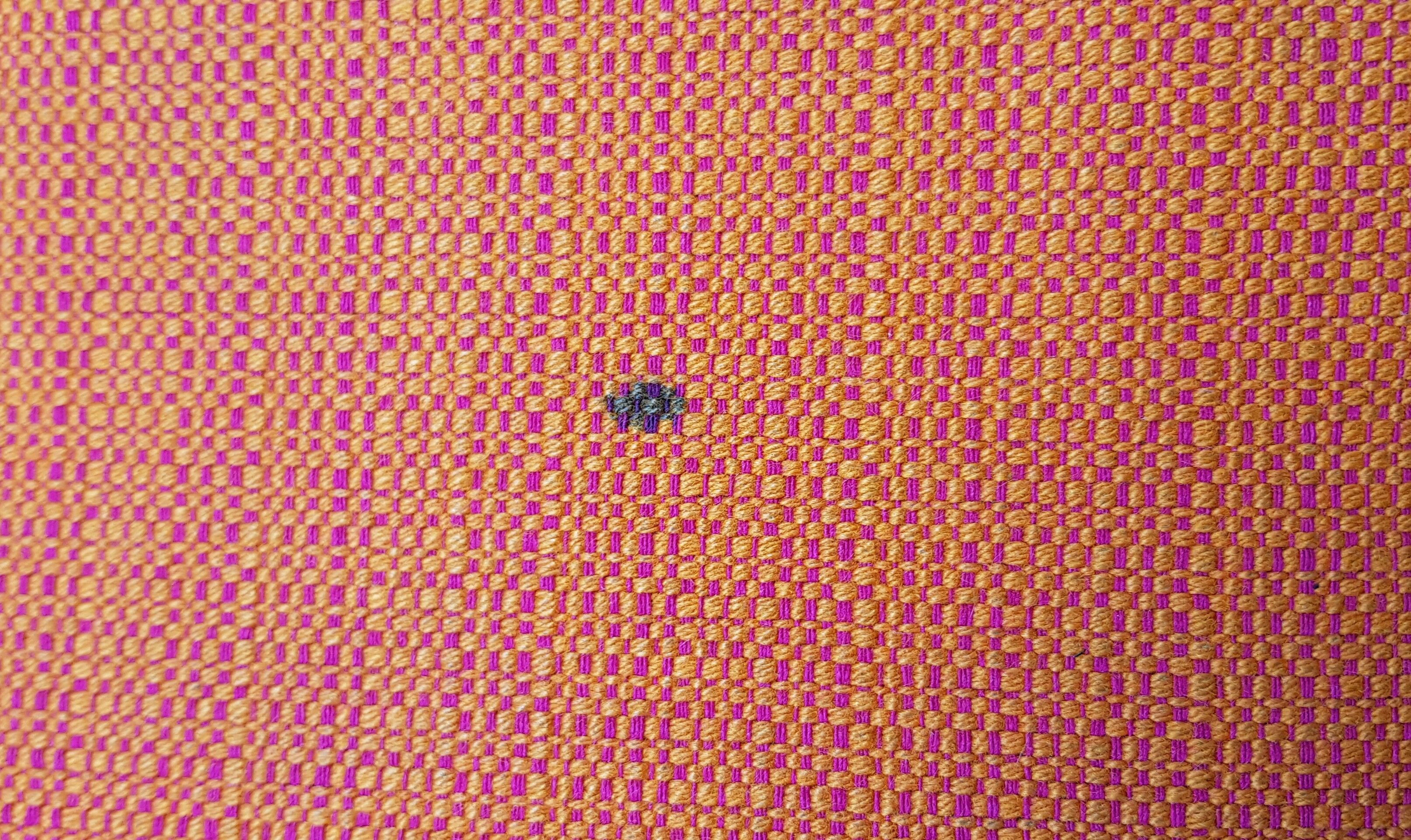 Orange fabrics and chrome armchair 70