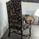 Pair of Louis XIV style armchairs in walnut.