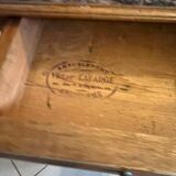 Wood and marble bedside table