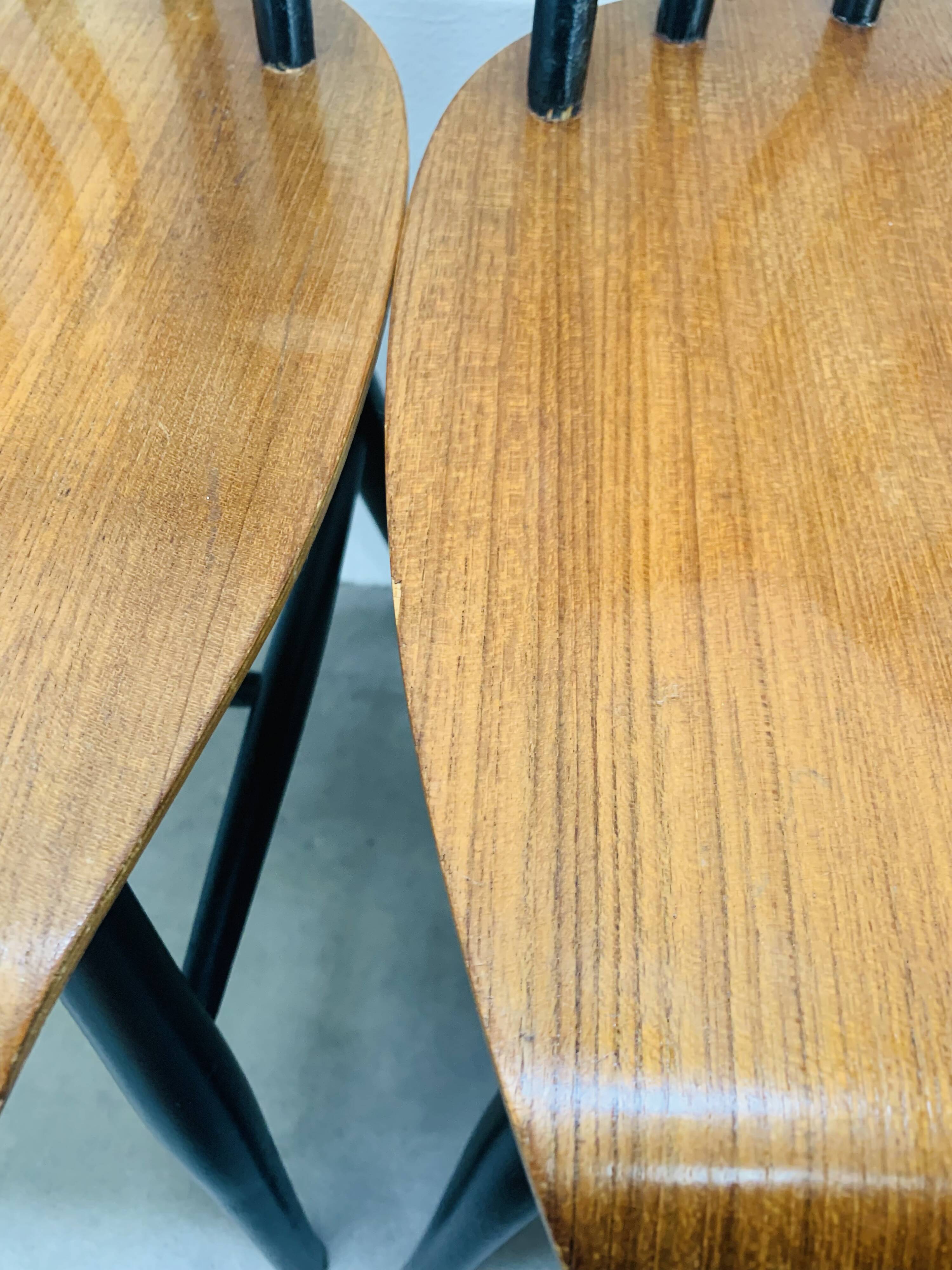 6 Fanett chairs by Ilmari Tapiovaara, Scandinavian, 1960s