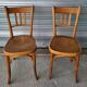 Pair of authentic antique Fischel Vintage bistro chairs