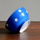Longchamp small blue bowl porcelain milk coffee made in France