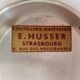Antique Coquillor Junior butter dish in silver metal
