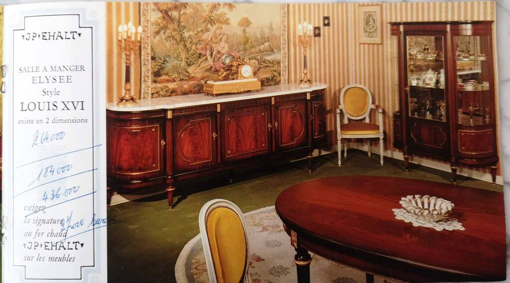 JP EHALT LOUIS XVI STYLE MARBLE-TOP COMMODE