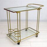 Mid-Century Modern Italian Brass Bar Cart, 1970s