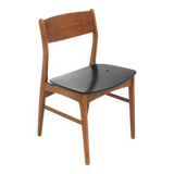 Scandinavian teak chair with skai, Denmark, 1960