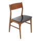 Scandinavian teak chair with skai, Denmark, 1960