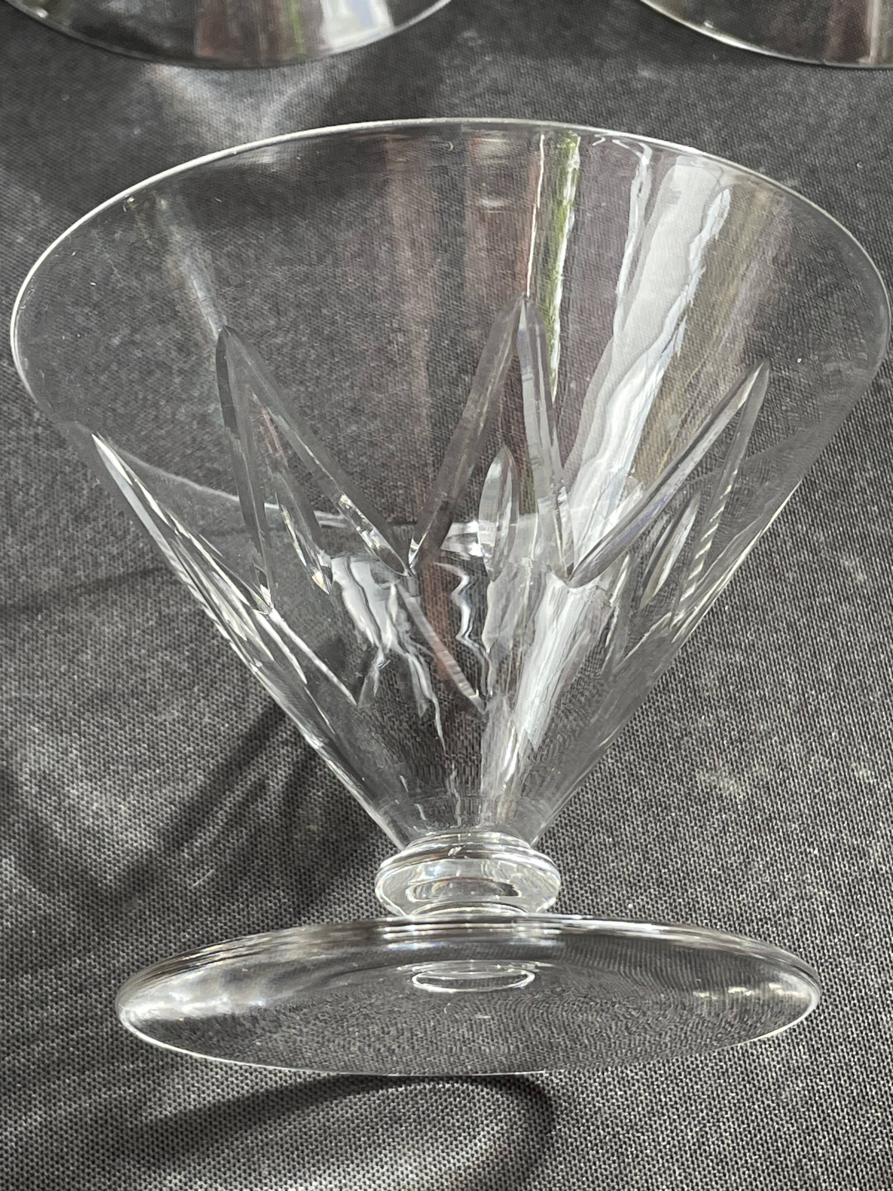 6 Champagne glasses – Saint Louis Bossuet service size 10406