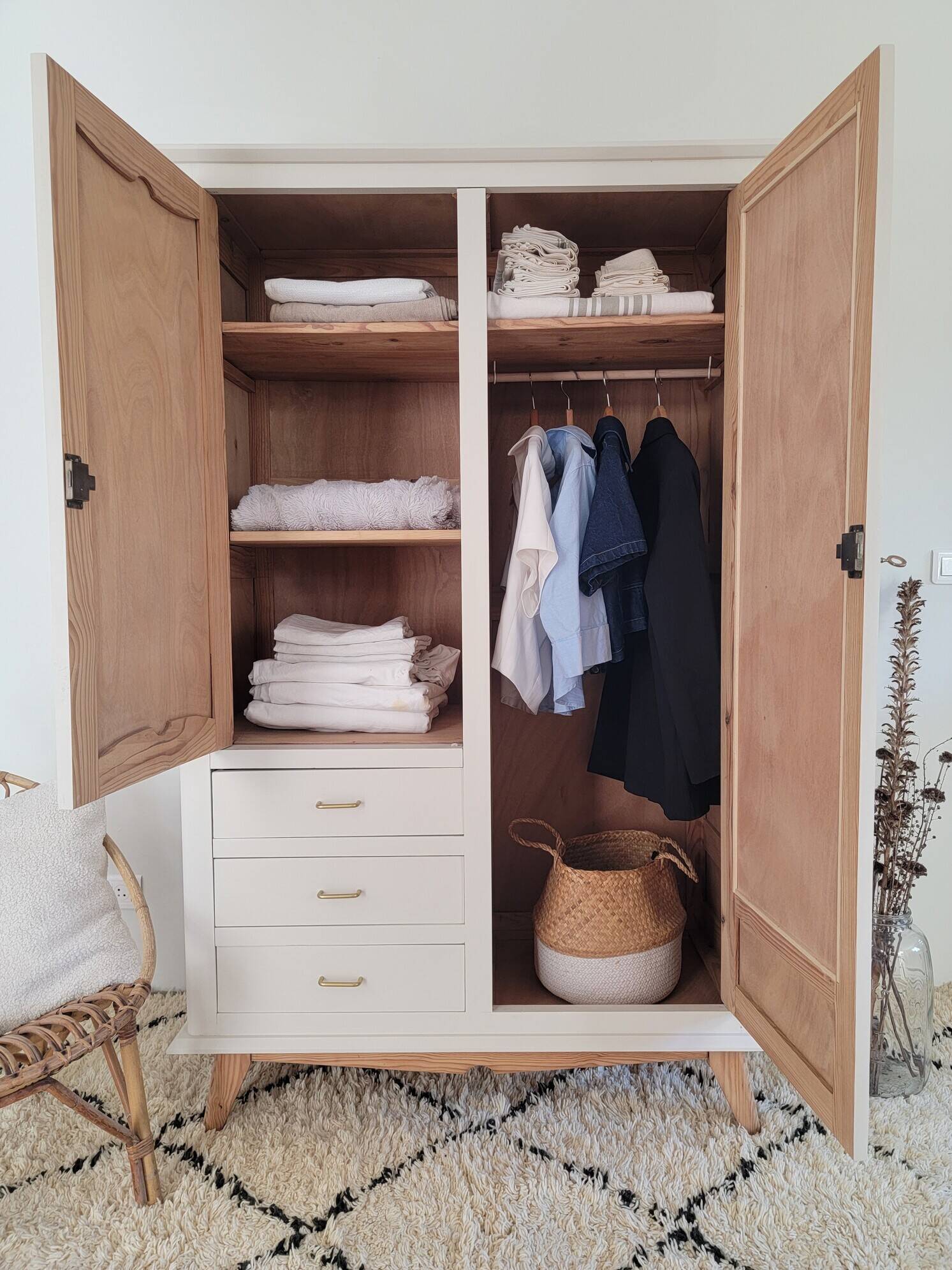 Renovated vintage wardrobe