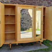 Wardrobe wardrobe and vintage shelves 50s, mirrors