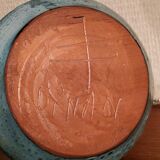 Designer vase by Jean Busson in glazed ceramic terracotta from Dinan