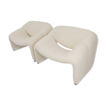 Set of 2 Model F598 Groovy Chairs by Pierre Paulin for Artifort, 1980