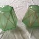 2 verres de lampe ancien