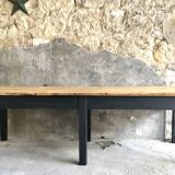 Farm table 230 cm - black base - early 20th century