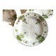 11 dessert plates in slip decorated with grapes Les salins