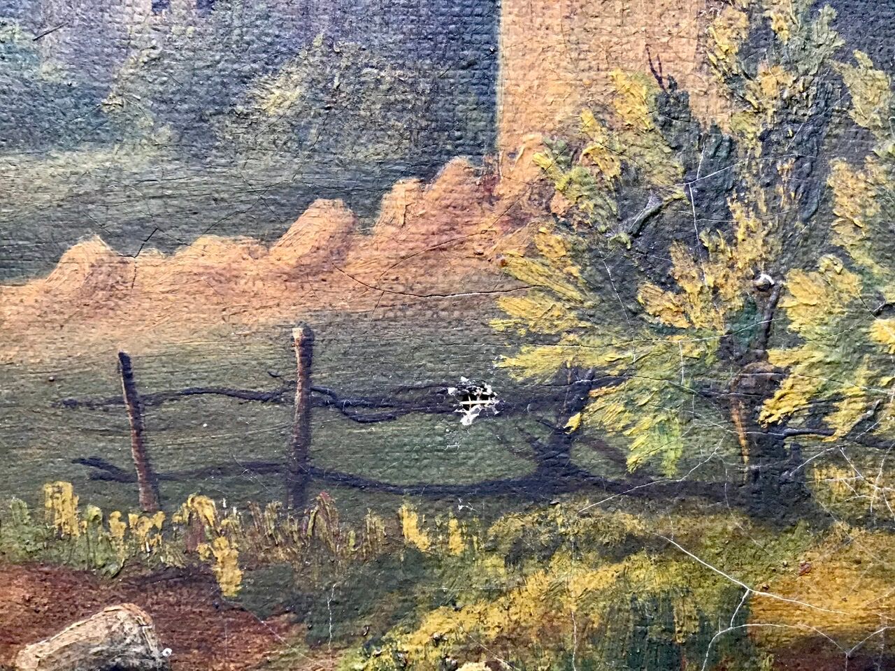 Landscape, oil on canvas, 19th Century