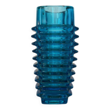 Vase en verre pressé “radiateur” de Frantisek Vizner, années 1960.
