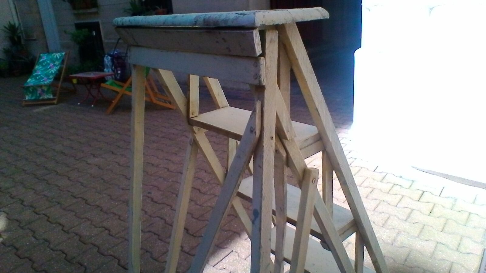 Vintage painter stepladder 6 steps