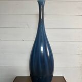 Grand vase en verre bleu