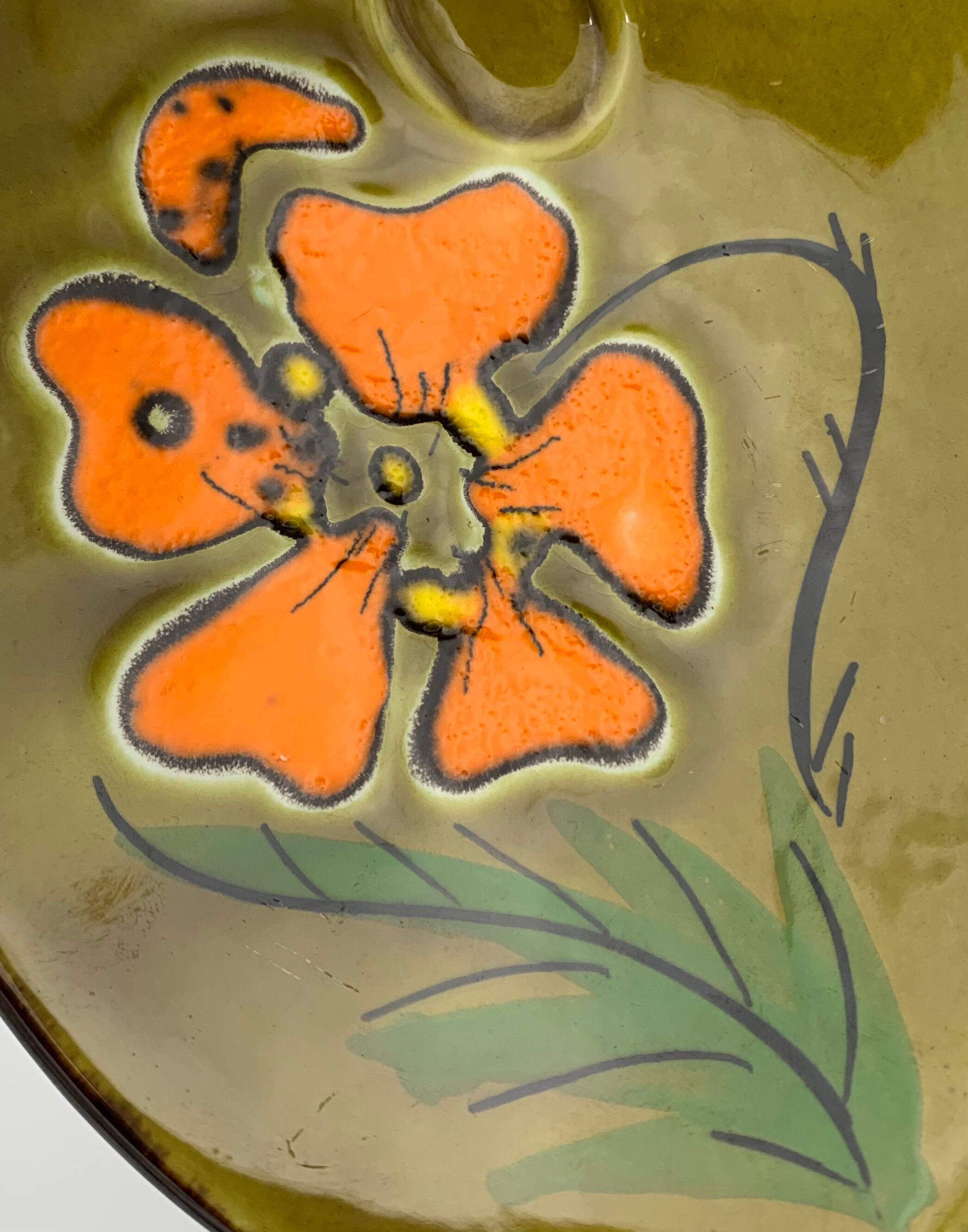 Vintage enameled ceramic bowl signed POET-LAVAL - 1960s.