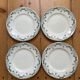 Set of 4 antique flat plates “Terre de Fer”