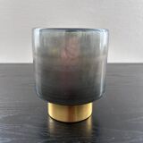 Photophore en verre et laiton